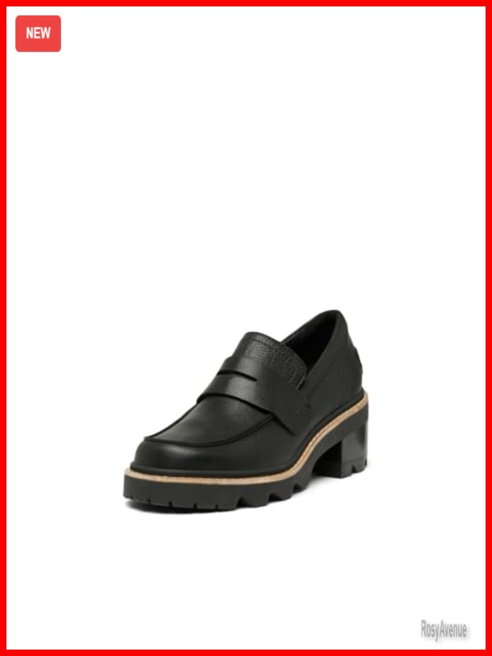 Waterproof Leather Loafers with Removable EVA Footbed and Rubber Outsole